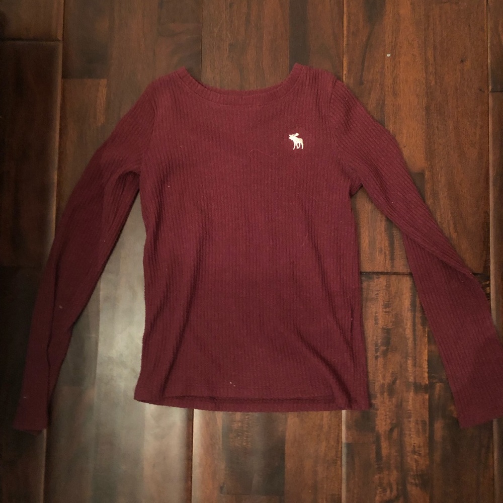 Kids maroon long sleeve shirt